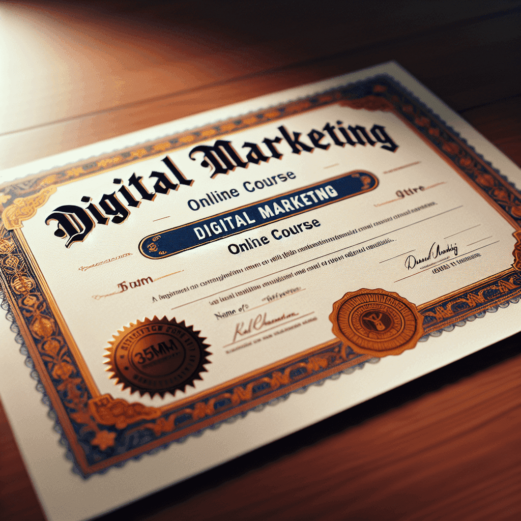 enhance your skills with a digital marketing online course certificate