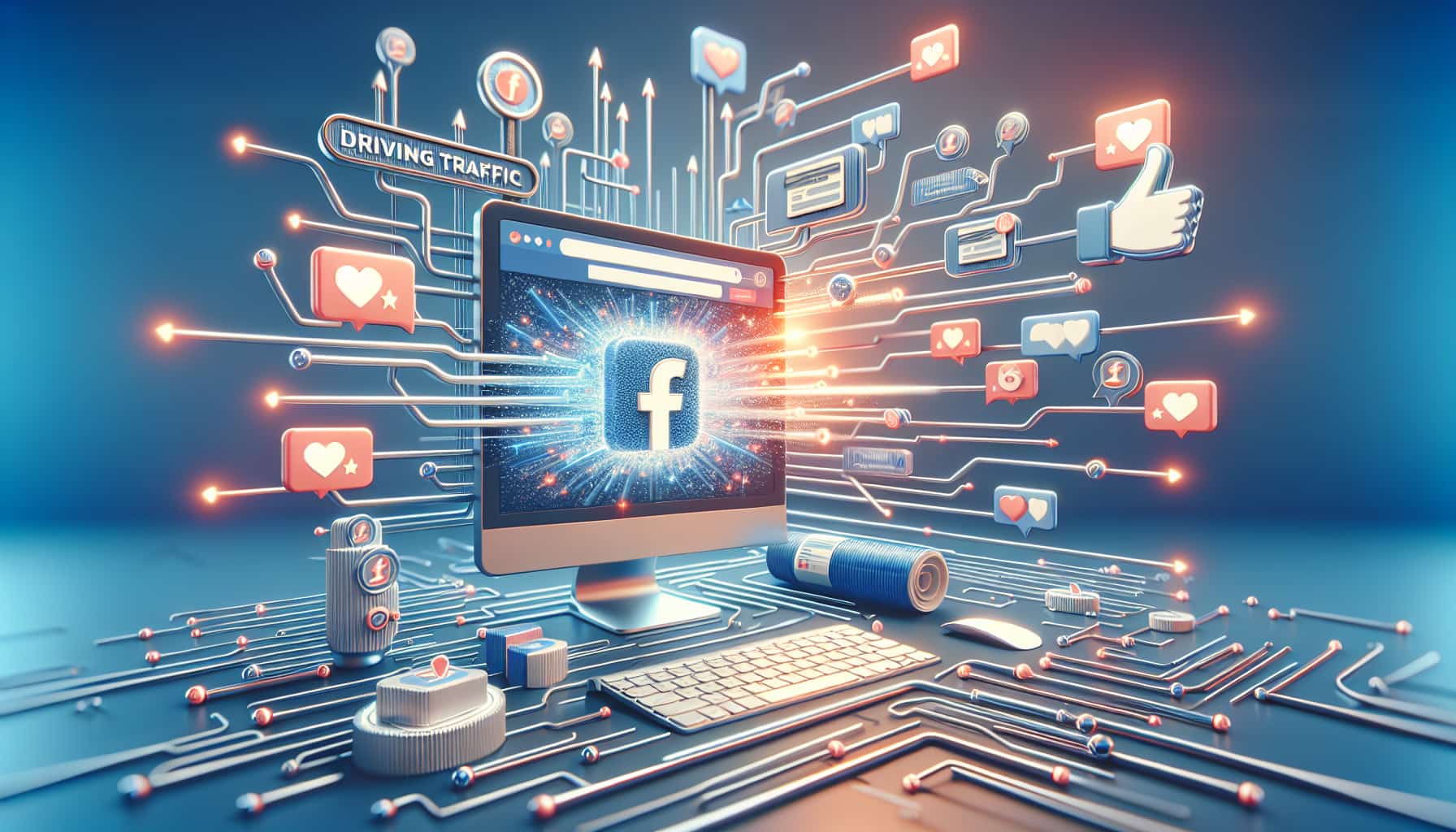 drive traffic to facebook page